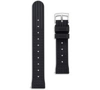 Waffle FKM Correa de reloj - 20 mm 22 mm - Negro Azul Marino Verde - Pasadores de liberación rápida - Correa de reloj de repuesto impermeable de goma retro para hombres y mujeres - Hebilla plateada