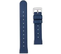 Waffle FKM Correa de reloj - 20 mm 22 mm - Negro Azul Marino Verde - Pasadores de liberación rápida - Correa de reloj de repuesto impermeable de goma retro para hombres y mujeres - Hebilla plateada