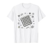 Waffle Lover Doodle Style, Amor Dulces Camiseta