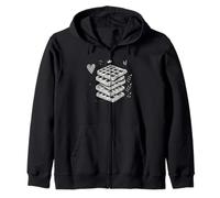 Waffle Lover Doodle Style, Amor Dulces Sudadera con Capucha