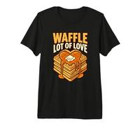 Waffle Mucho Amor Humor Desayuno Dulce Amante Diente Cita Camiseta Premium