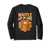 Waffle Mucho Amor Humor Desayuno Dulce Amante Diente Cita Manga Larga