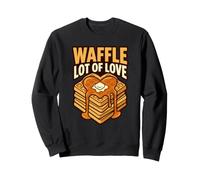 Waffle Mucho Amor Humor Desayuno Dulce Amante Diente Cita Sudadera