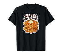Waffle Mucho Amor Humor Foodie Cita Amante Corazón Desayuno Camiseta