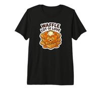 Waffle Mucho Amor Humor Foodie Cita Amante Corazón Desayuno Camiseta Premium