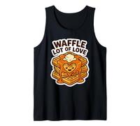 Waffle Mucho Amor Humor Foodie Cita Amante Corazón Desayuno Camiseta sin Mangas