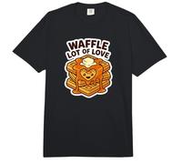Waffle Mucho Amor Humor Foodie Cita Amante Corazón Desayuno Comfort Colors Adult Heavyweight T-Shirt