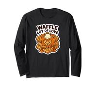 Waffle Mucho Amor Humor Foodie Cita Amante Corazón Desayuno Manga Larga