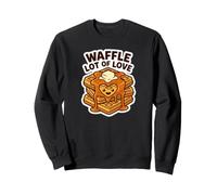 Waffle Mucho Amor Humor Foodie Cita Amante Corazón Desayuno Sudadera