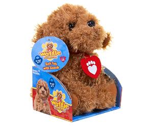 Waffle the Wonder Dog 539 3401 Soft Toy with Sound, Brown