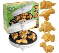 Waffle Wow! Dinosaurio Mini máquina para Hacer gofres - Haga Que el Desayuno Sea Divertido y Fresco para niños y Adultos con panqueques novedosos - Waffler eléctrico Antiadherente
