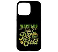 Waffles Over Gold Juego de palabras divertido para el desayuno Carcasa para iPhone 15 Pro Max