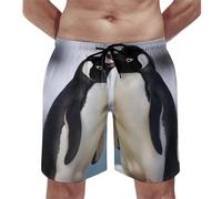 WAFICAC Bañador para Hombre I Love Penguins, Shorts de baño de Secado rápido, Shorts de Playa con Forro de Malla y Bolsillo.