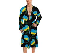 WAFICAC Bata de baño Love Rwanda para hombre, de manga larga, ideal para spa, salón, baño y hogar.