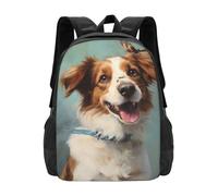 WAFICAC Comfort Fit Unisex 17 Inch Backpack Dog Butterfly Smile Padded Straps for Long Haul Carrying Work & Travel Use