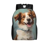 WAFICAC Compact Unisex 16 Inch Backpack Dog Butterfly Smile Streamlined Design for Urban Mobility Quick Trips & Daily Tasks