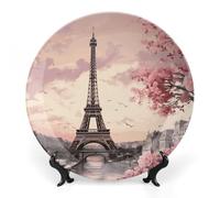 WAFICAC decorativo de cerámica, decorativo de porcelana fina, colección de cerámica personalizada Romantic Paris Tower, con soporte de exhibición, s para vitrina para decoración del h