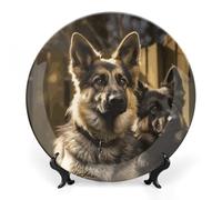 WAFICAC decorativo de cerámica, decorativo de porcelana fina, personalizado de la colección de cerámica de pastor con soporte de exhibición, s para exhibir en vitrinas para decoración