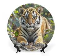 WAFICAC decorativo de cerámica, decorativo de porcelana fina, personalizado de la colección de cerámica Big Tiger con soporte de exhibición, s para exhibir en vitrinas para decoración