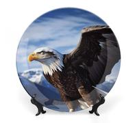 WAFICAC decorativo de cerámica, decorativo de porcelana fina, personalizado de la colección Eagle Ceramic con soporte de exhibición, s para vitrina para decoración del hogar