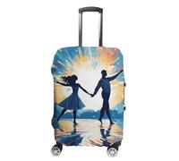 WAFICAC Funda para Maleta Dancing on Water, a Prueba de Polvo, para Viajes, Protectora elástica para Maletas, tamaño M, Apta para Maletas de 19 a 32 Pulgadas.