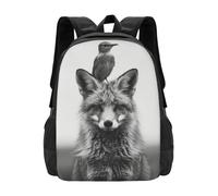 WAFICAC High Capacity Unisex 17 Inch Backpack Fox Bird Head Top Multi Organizer for Laptops Gear & Weekend Getaways