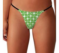 WAFICAC Tanga Sexy con molécula de hidrógeno Verde H2 para Mujer, Elegante, sin Costuras, con Estampado gráfico, de Tiro bajo