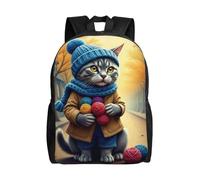 WAFICAC Unisex 16 Inch Backpack Autumn Cat Personalize with Your Design Durable for Daily Commute & Travel Adventures