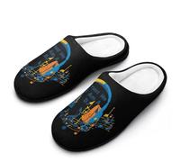WAFICAC Zapatillas de algodón Trust Me I Am A DJ para hombre, cómodas zapatillas de casa con espuma viscoelástica, sin cordones, para interior y exterior