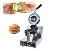Waflera comercial, prensa de sándwich de doble cara con temperatura ajustable de 50 a 300 °C, temporizador integrado, platos antiadherentes para cafeterías y restaurantes