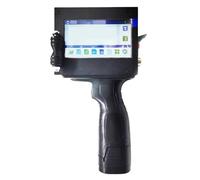 WAFOHSR Impresora De Inyección De Tinta Portátil, Codificador Láser con Pantalla Táctil De 12,7mm, USB, Código De Barras QR, Botella De Fecha FáCil De Usar(with 5 Black Inks)