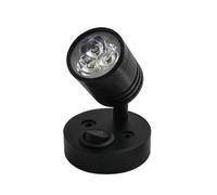WAFOHSR Lámpara De Lectura Pared 2 Piezas Con Interruptor Táctil Y Cabezal Giratorio 12 Voltios, Foco Caring Eyes, Iluminación Ajustable For Barco IluminacióN Led Brillante(Black-Neutral light)
