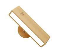 WAFOHSR Lámpara De Pared Madera Nórdica Con Aplique Regulable Giratorio 360 Magnético Táctil For Dormitorio Luz Montaje En Inalámbrica For Lectura IluminacióN Estable(1pcs Beech Wood)