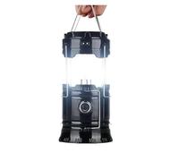 WAFOHSR Lámpara Solar For Acampar, Linterna Portátil Telescópica Recargable por USB, Colgante De Emergencia, Luces Impermeables For Exteriores IluminacióN Brillante(Black)