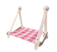 WAFOHSR Lindas Camas Colgantes For Gatos, Percha Plegable For Ventana De Gato For Alféizar, Estantes For Mascotas, Hamaca For, Rodamiento 20kg, Accesorios For Hamaca para Gatos(B - Pink)