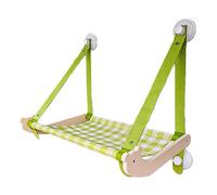 WAFOHSR Lindas Camas Colgantes For Gatos, Percha Plegable For Ventana De Gato For Alféizar, Estantes For Mascotas, Hamaca For, Rodamiento 20kg, Accesorios For Hamaca para Gatos(A - Green)