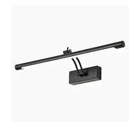 WAFOHSR Luces de tocador LED modernas, lámparas pared for espejo baño, impermeables, regulables, accesorios iluminación montados en la del inodoro, apliques IluminacióN Estable(Warm,BLACK_7W 40CM)