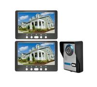 WAFOHSR Videoportero con Cable De 7 ", Sistema Portero Automático, Timbre For Casa, Apartamento, Cámara Puerta IR Audio Bidireccional(E Kit)