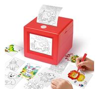WAFSOOTOO Smart AI - Máquina para hacer calcomanías de voz para niños, caja de impresora térmica portátil con pantalla, mini impresora de calcomanías sin tinta activada por voz para manualidades y