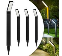 WAFTING Luces solares para camino, paquete de 4 luces solares brillantes para jardín al aire libre, impermeables, IP65, 6 modos de luz, luces solares de paisaje de larga duración para jardín, césped,