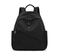 Wafybsre Mochila pequeña para mujer, mini mochila de viaje de nailon, bolsa de hombro, bonita mochila ligera para mujer, Negro -, S, Casual