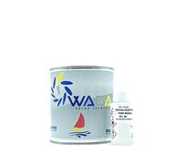 WAGA PAINT S.R.L. Gelcoat gris parafinado 750 ml Nautica Pintura poliéster para fibra de vidrio con catalizador resina 50 ml - Waga Paint Tecniques