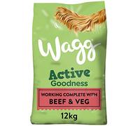 Wagg Active Goodness Alimento seco Completo para Perros Adultos con Carne y Verduras, 12 kg, para Todas Las Razas de Perros de Trabajo Activos