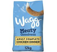 Wagg Meaty Goodness Alimento seco Completo para Perros para Adultos, Pollo, 12 kg: los Ingredientes carnosos Son lo Primero