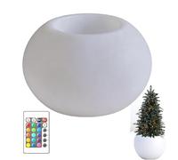 WAGHAVEN Maceta LED de 6 pulgadas con luz y control remoto, maceta colorida que cambia de color, maceta iluminada recargable para decoración del hogar, jardín, fiesta, boda, regalos