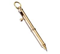 WAGLOS Bolígrafo de acción con perno de latón macizo, bolígrafo para firmar negocios, bolígrafo de latón con forma de pistola fuerte de 10cm, 1 Uds.
