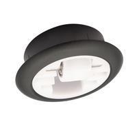 WAGNER 01709001 - Rueda giratoria para taladro (diámetro: 15 mm, rígida, rodamiento de bolas, carcasa de plástico negro, diámetro de 55/40 x 17/8 mm, pasador de metal, capacidad de carga 50 kg)