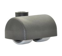 WAGNER 01737001 - Rueda de dirección suave (diámetro: 27 mm, carcasa de plástico negro, 55 x 31 x 34 mm, capacidad de carga 50 kg, fabricado en Alemania)