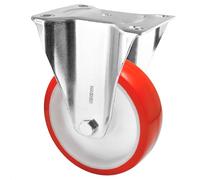WAGNER 04880001 - Rodillo fijo (diámetro: 100 mm, altura 125 mm, acero galvanizado, placa atornillable de 85 x 105 mm, capacidad de carga 75 kg)