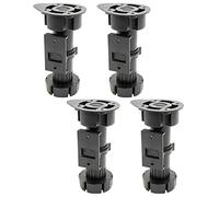 Wagner 12041600 - Pie de Cocina (4 Piezas, plástico, diámetro: 57 x 115 - 185 mm, con Placa atornillada)